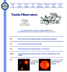 Old Tuorla Observatory home page